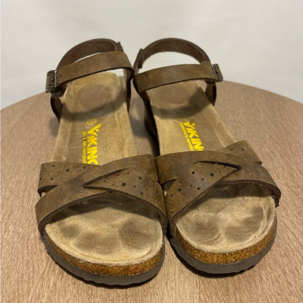 Brown Viking Comfort Wedge Sandals‎ Size 10/41